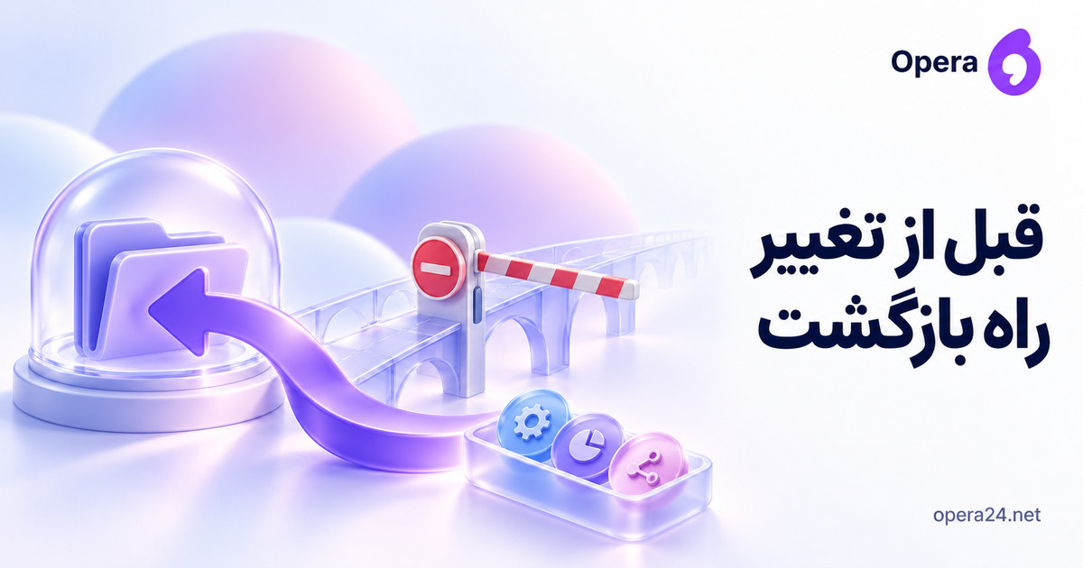 مانع توقف روی مسیر نسخه جدید و پیکان بازگشت به پوشه محفوظ با آثار بیرونی در سینی جدا