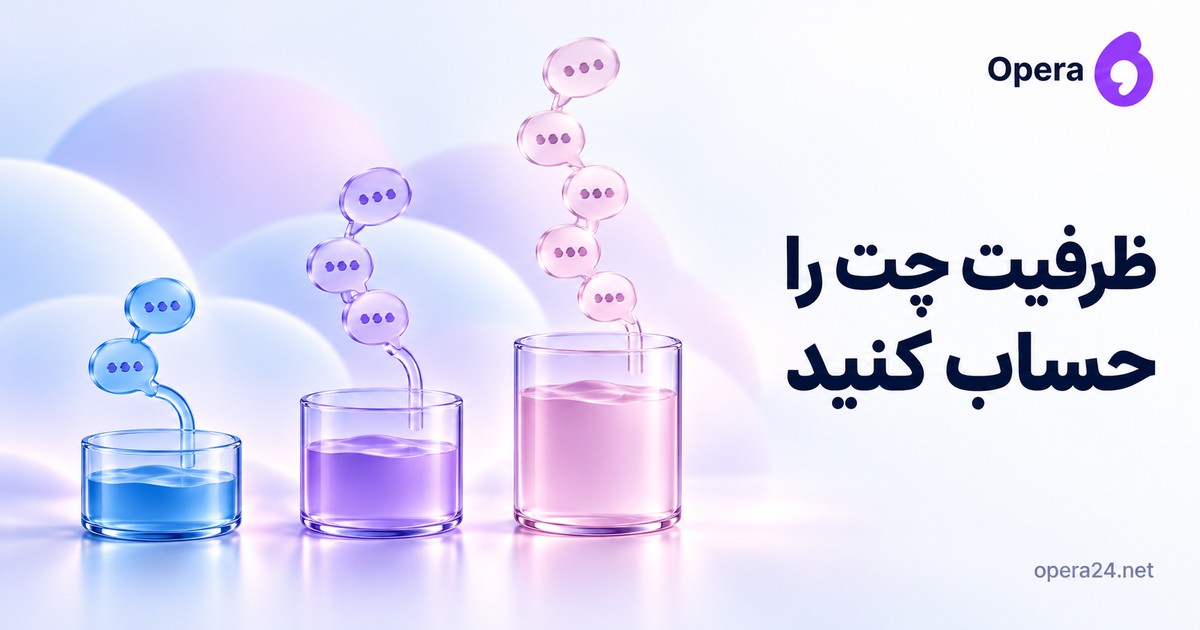 سه مخزن شفاف آبی و یاسی و صورتی با رشته‌های کوتاه و متوسط و بلند پیام برای سناریو ظرفیت
