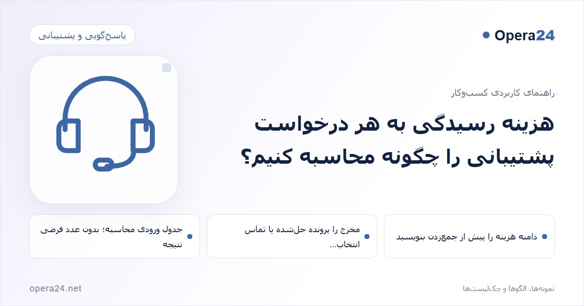 کاور راهنمای هزینه رسیدگی به هر درخواست پشتیبانی را چگونه محاسبه کنیم؟ با طرح پاسخ‌گویی پشتیبانی