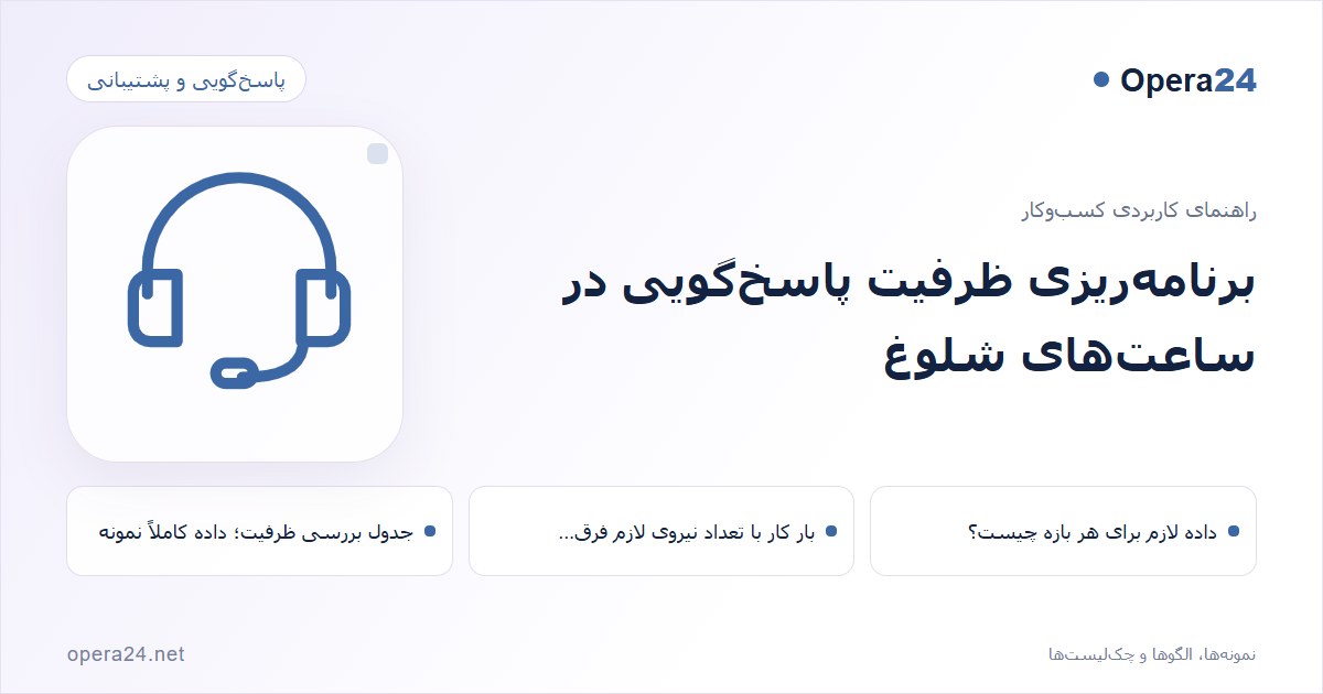 کاور راهنمای برنامه‌ریزی ظرفیت پاسخ‌گویی در ساعت‌های شلوغ با طرح پاسخ‌گویی پشتیبانی